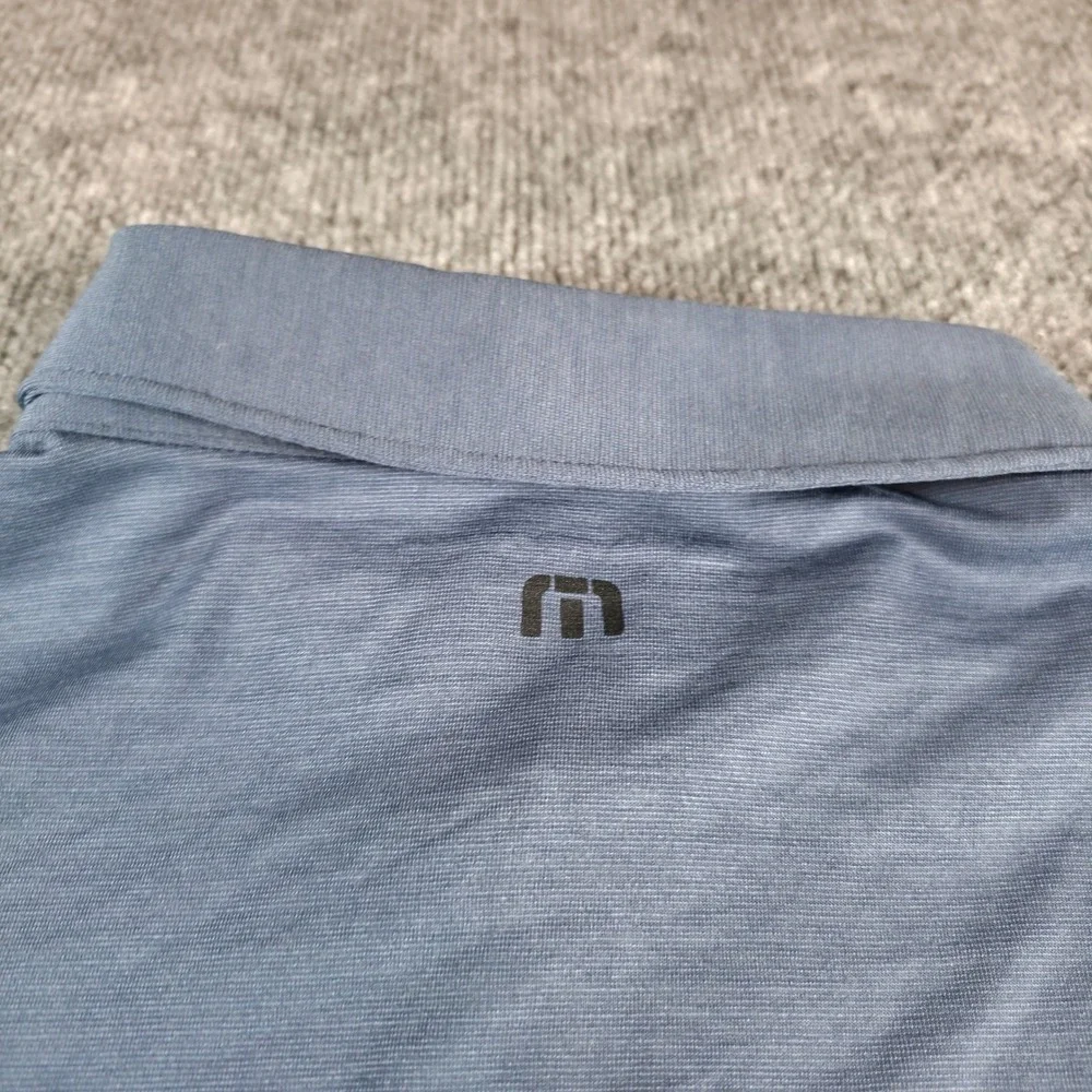 Travis Mathew All Day Access Polo Shirt Mens XL Blue Golf Trilogy Aviation - Picture 8 of 11